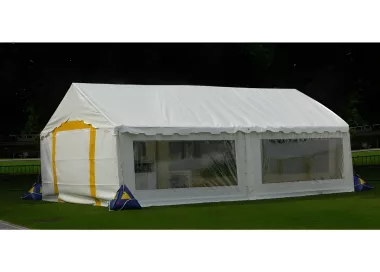 Tente de réception 5 x 8 m - Plein Air - 40 m² - Complet cristal