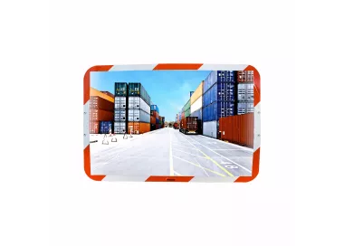 Miroir contour rouge et blanc Ecomir PROCITY