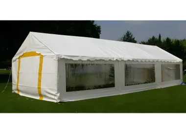 Tente de réception 5 x 12 m - Plein Air - 60 m² - Complet cristal