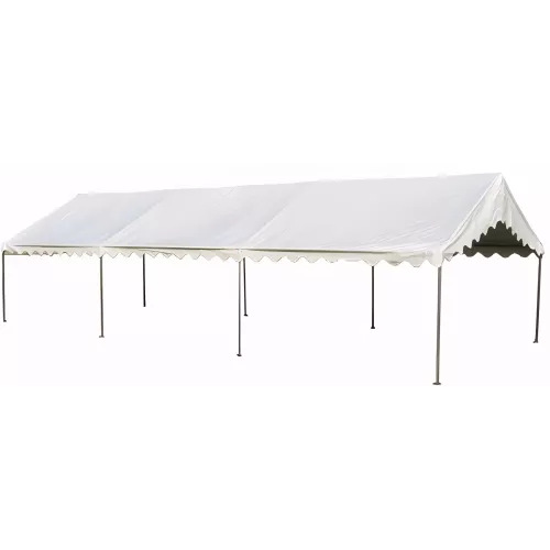 Tente de réception 5 x 12 m - Plein Air - 60 m² - Toit rayé vert/blanc + armature