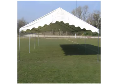 Tente de réception 5 x 12 m - Plein Air - 60 m² - Toit rayé vert/blanc + armature