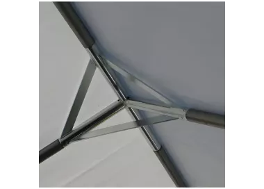 Tente de réception 5 x 12 m - Plein Air - 60 m² - Toit rayé vert/blanc + armature