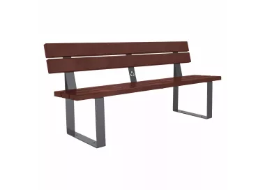 Banc plastique recyclé et acier Riga PROCITY