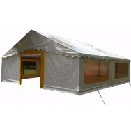 Tente de réception 8 x 8 m - Super Plein Air - 64 m² - Complet cristal