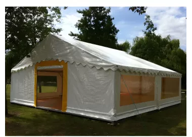 Tente de réception 8 x 8 m - Super Plein Air - 64 m² - Complet cristal