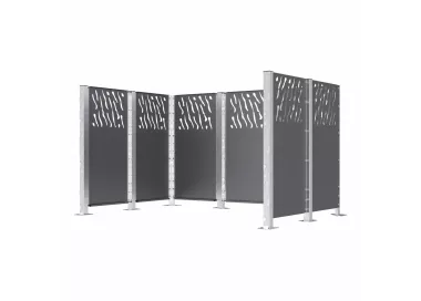 Cache-conteneurs modulable en acier PROCITY