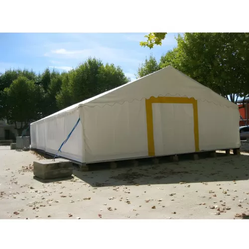 Tente de réception 8 x 16 m - 128 m² - Complet blanc