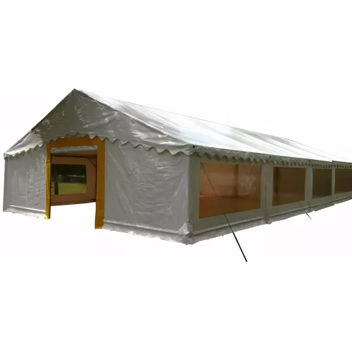 Tente de réception 8 x 16 m - 128 m² - Complet cristal