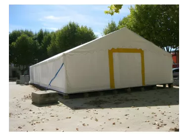 Tente de réception 8 x 16 m - 128 m² - Complet cristal