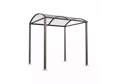 Abri vélos Voûte "M" avec bardages polycarbonate PROCITY