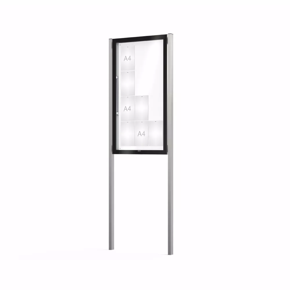 Vitrine Edge ép. 80 mm sur poteaux PROCITY Vitrine Edge ép. 80 mm sur poteaux PROCITY