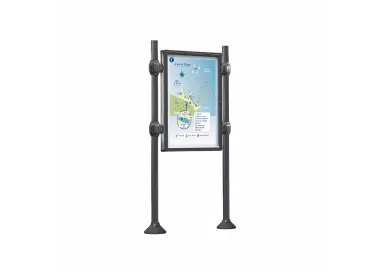 Panneau-vitrines d'information Inox brossé PROCITY