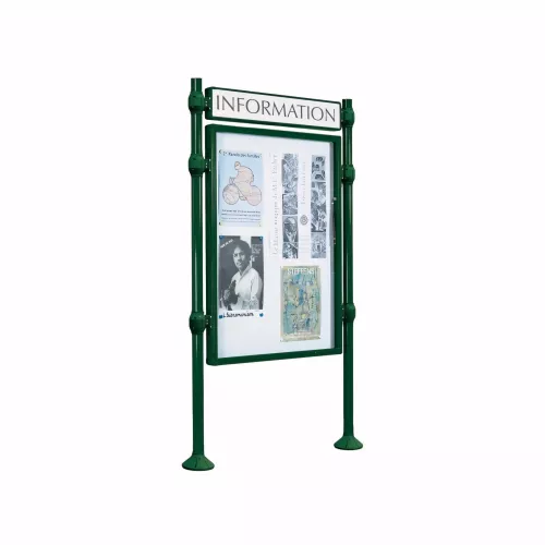 Panneau-vitrines d'information Inox brossé PROCITY
