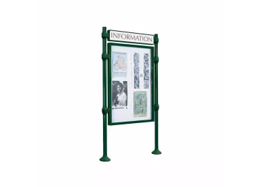 Panneau-vitrines d'information Inox brossé PROCITY