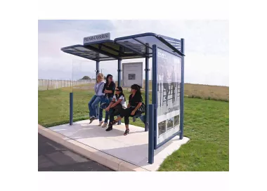 Station bus Conviviale® avec bardages verre PROCITY