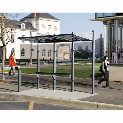 Station bus Conviviale® avec bardages verre PROCITY