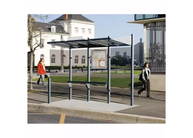 Station bus Conviviale® avec bardages verre PROCITY