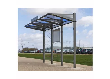 Station bus Conviviale® avec bardages verre PROCITY