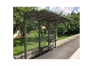 Station bus Conviviale® avec bardages verre PROCITY