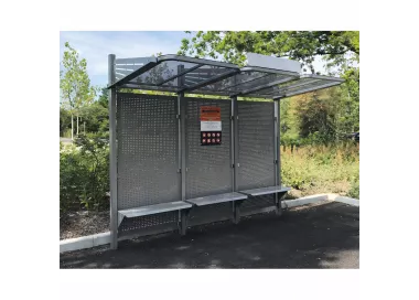 Station bus Conviviale® avec bardages acier PROCITY