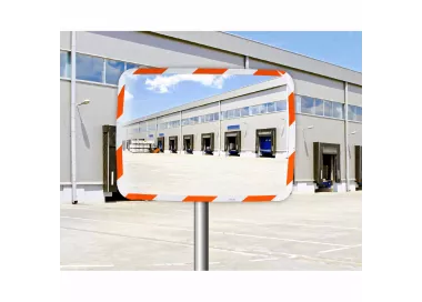 Miroir contour rouge et blanc Ecomir PROCITY
