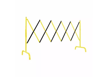 Barrière extensible acier jaune et noir PROCITY