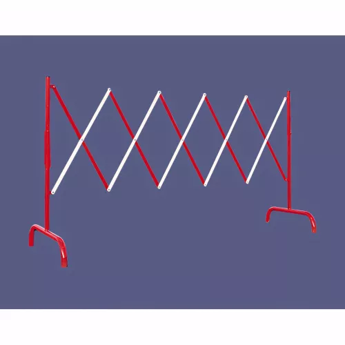 Barrière extensible acier rouge et blanc PROCITY