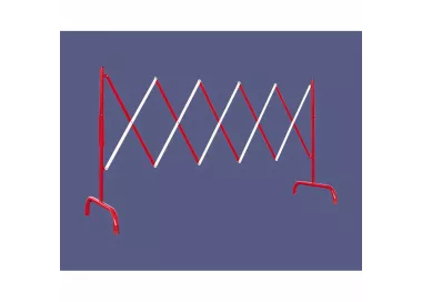 Barrière extensible acier rouge et blanc PROCITY