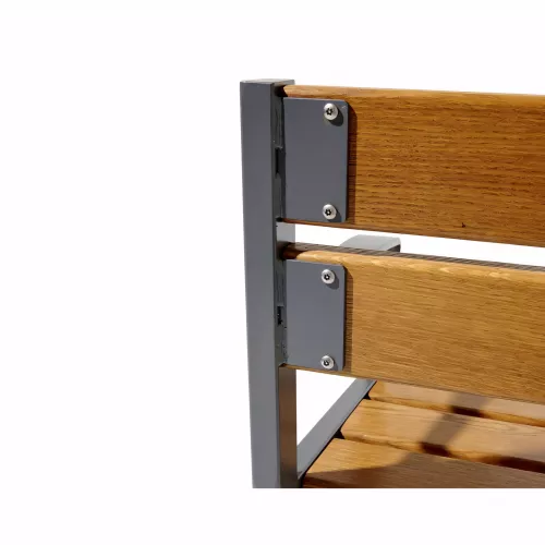 Banc bois et acier Silaos® 5 lames PROCITY