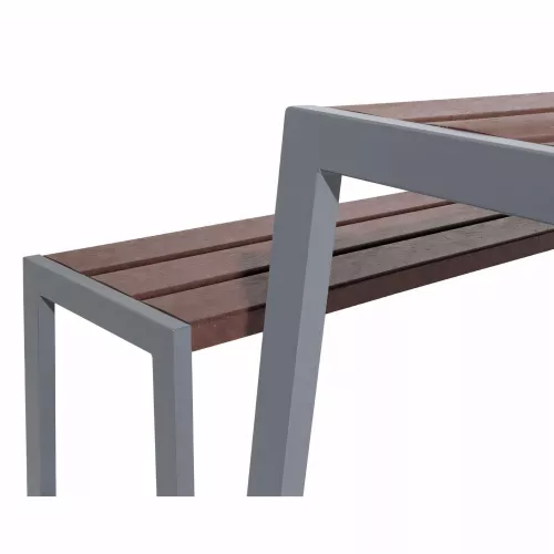 Table de pique-nique Silaos® acier et plastique recyclé PROCITY