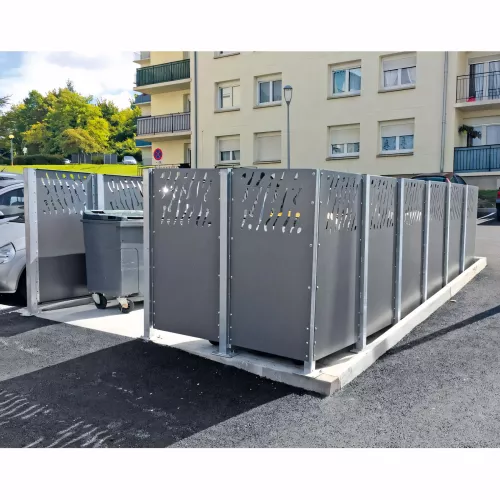 Cache-conteneurs modulable en acier PROCITY