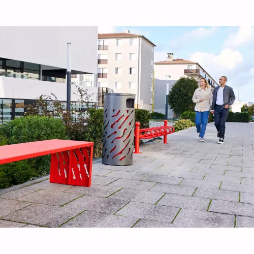 Corbeille Venise couvercle réhaussé 80 litres PROCITY