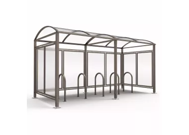 Abri vélos Voûte "M" avec bardages polycarbonate PROCITY
