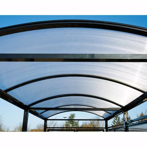 Abri vélos Voûte "M" avec bardages polycarbonate PROCITY