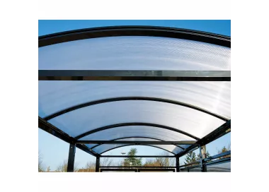 Abri vélos Voûte "M" avec bardages polycarbonate PROCITY