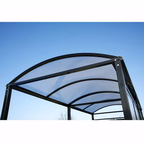 Abri vélos Voûte "M" avec bardages polycarbonate PROCITY