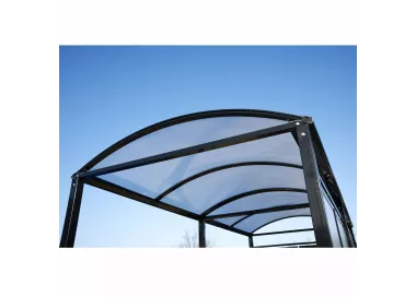 Abri vélos Voûte "M" avec bardages polycarbonate PROCITY