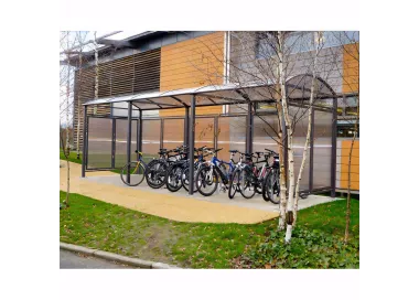 Abri vélos Voûte "M" avec bardages polycarbonate PROCITY