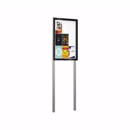 Vitrine Edge ép. 54 mm sur poteaux PROCITY