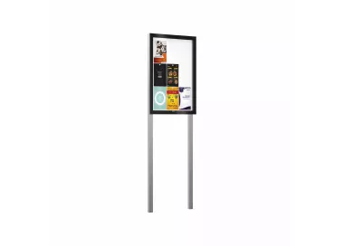 Vitrine Edge ép. 54 mm sur poteaux PROCITY