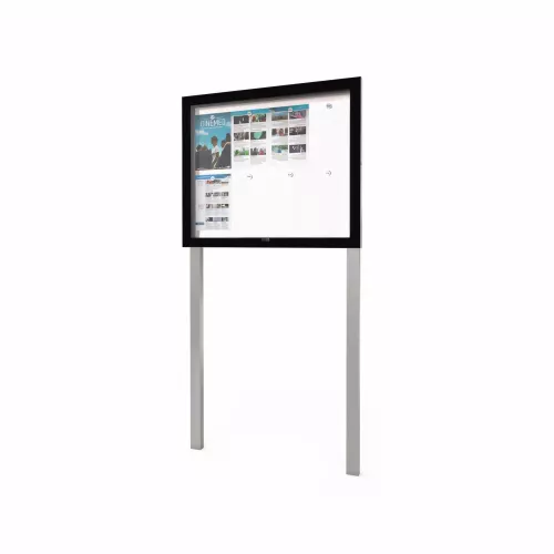 Vitrine Edge ép. 54 mm sur poteaux PROCITY