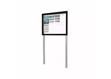 Vitrine Edge ép. 54 mm sur poteaux PROCITY