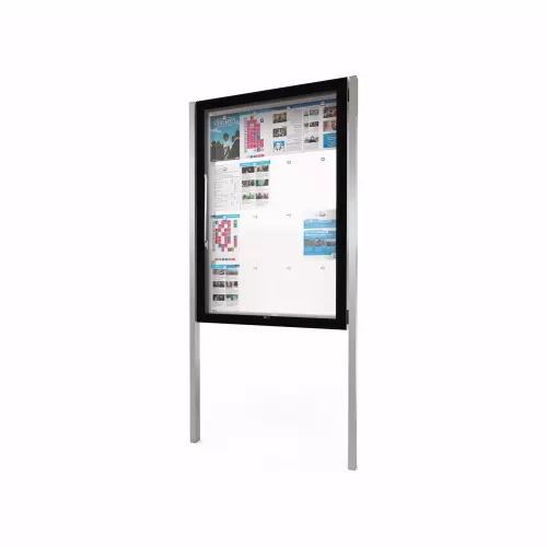Vitrine Edge ép. 80 mm sur poteaux PROCITY