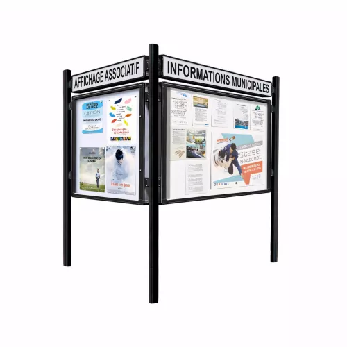 Vitrine 2000 sur poteaux Quatro PROCITY