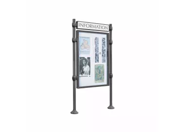 Panneau-vitrines d'information Inox brossé PROCITY