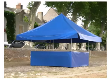 Stand buvette 4,50 x 4,50 m complet - bleu - non raccordable