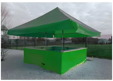 Stand buvette 4,50 x 4,50 m complet - vert - non raccordable