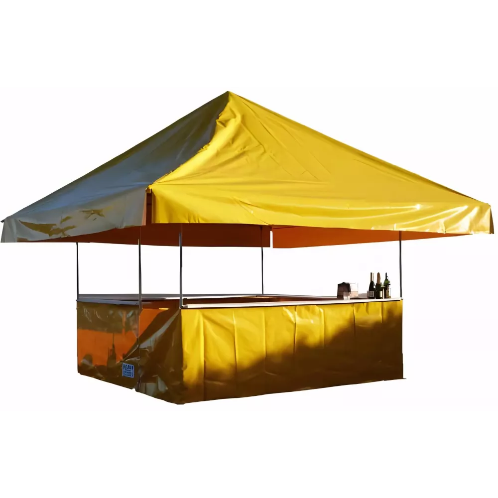 Stand buvette 4,50 x 4,50 m complet - jaune - raccordable
