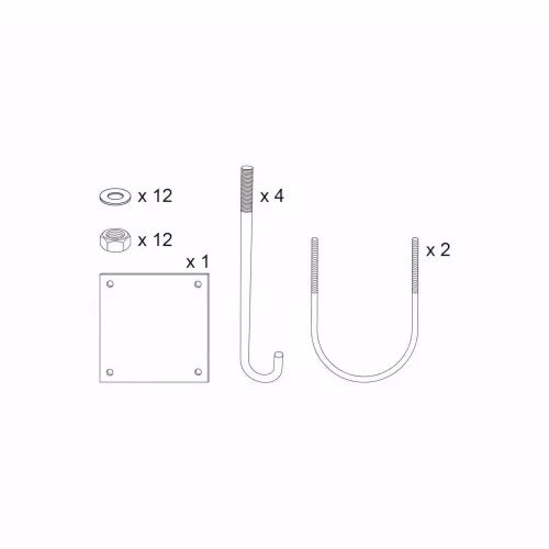 Kit de pose pour barrière tournante 203190