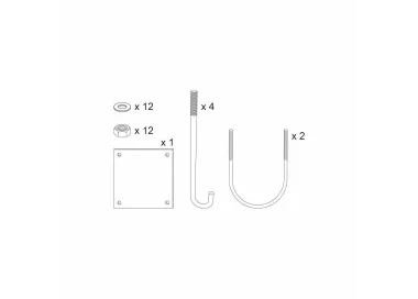 Kit de pose pour barrière tournante 203190